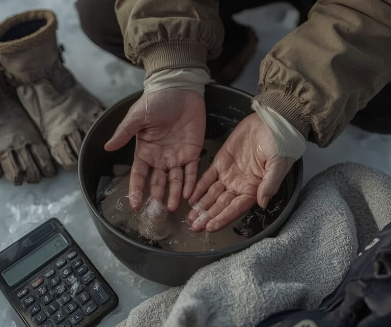 Zimowy ekwipunek chroniący przed odmrożeniami