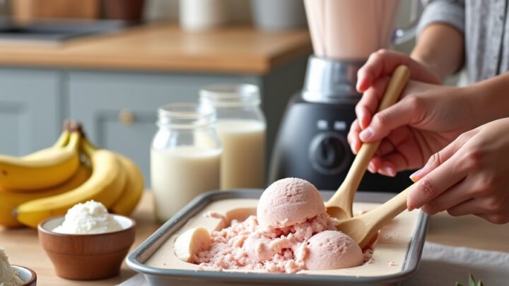 Semifreddo jogurtowo-truskawkowe przygotowane bez miksowania jaj